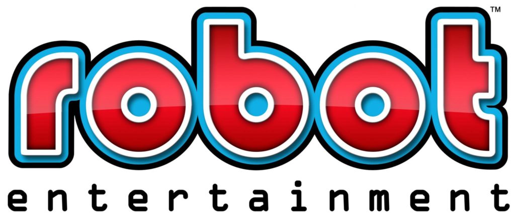 Robot Entertainment Logo On White Print