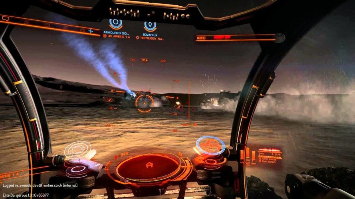 Elite: Dangerous Planetary base raid footage featuring buggies and