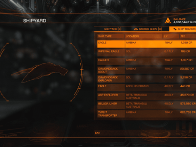 elite: dangerous ship transfer