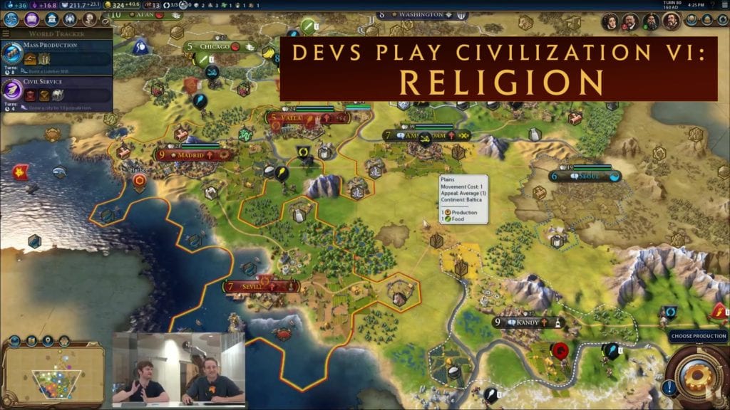 Civilization VI shows an hour of Norway, Spain and religion