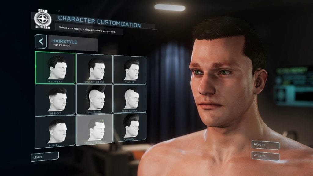 Watch The Star Citizen Character Customiser In Action