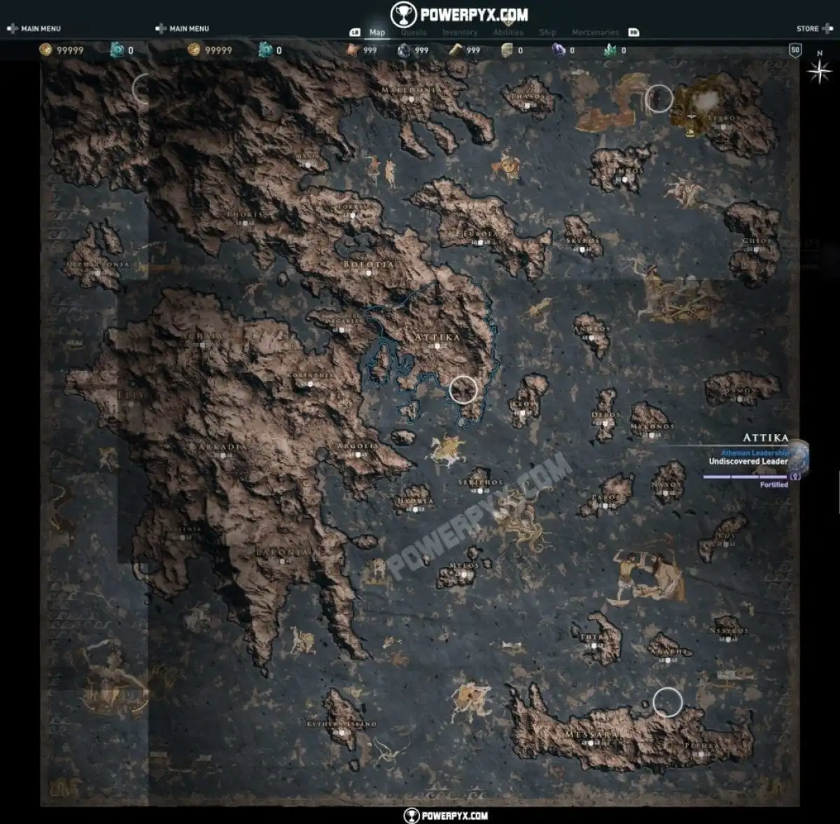 Assassin's Creed Odyssey Full World Map
