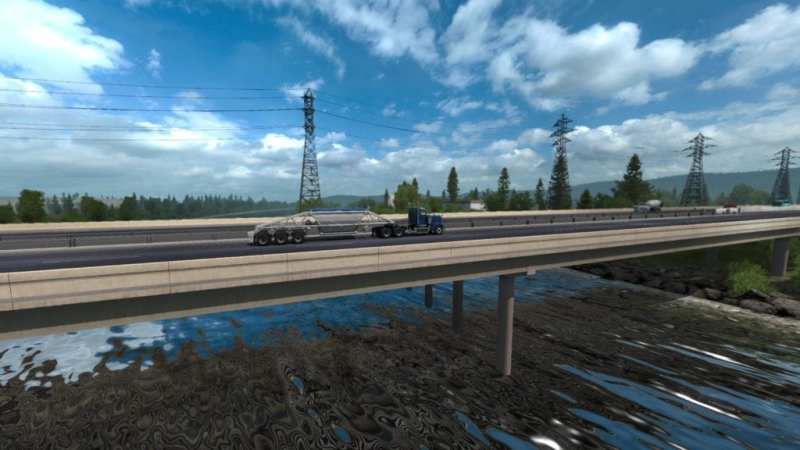 American Truck Simulator Oregon Dlc Beautiful River Bridge