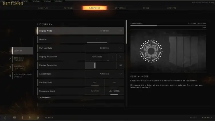 Call Of Duty Black Ops 4 Optimization Guide 144 To 160 Fps Options 1