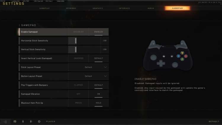 Call Of Duty Black Ops 4 Pc Benchmark And Technical Review Options Controls Gamepad