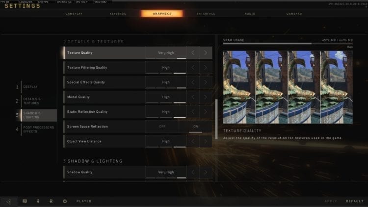 Call Of Duty Black Ops 4 Pc Benchmark And Technical Review Options Graphics 2