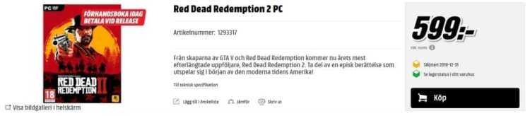 Red Dead Redemption 2 Mediamarkt