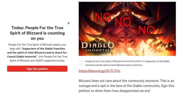 Diablo Immortal Change Petition