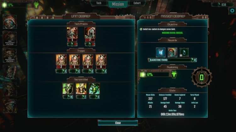 Warhammer 40k Mechanicus Review Post Battle Screen