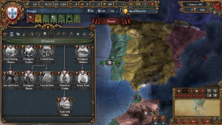 Europa Universalis 4 Golden Century Review Portugal Missions