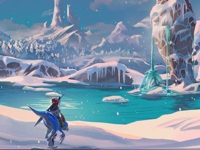 Monster Hunter Stories Screenshot Of Snowy Mountain
