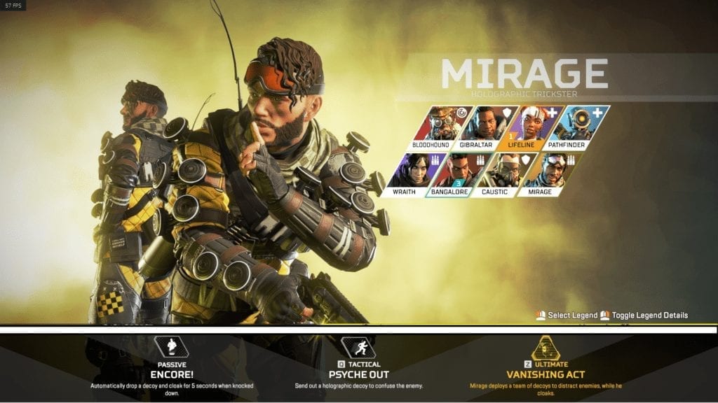 Mirage – Holographic Trickster – Apex Legends™ Characters