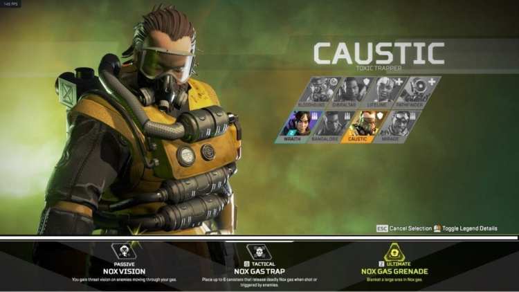 Apex Legends character skills abilities guide - Caustic