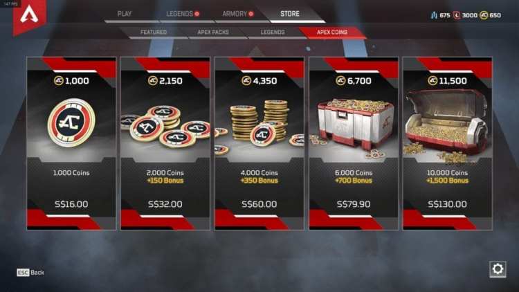 Apex Legends Microtransactions Loot Boxes Guide Apex Coins