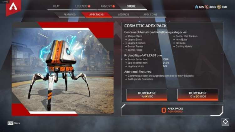 Apex Legends Microtransactions Loot Boxes Guide Apex Packs