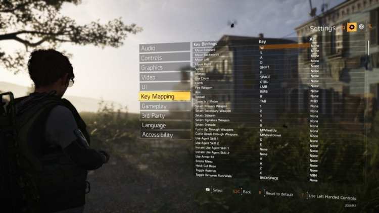 The Division 2 Pc Technical Review Controls Keybinds