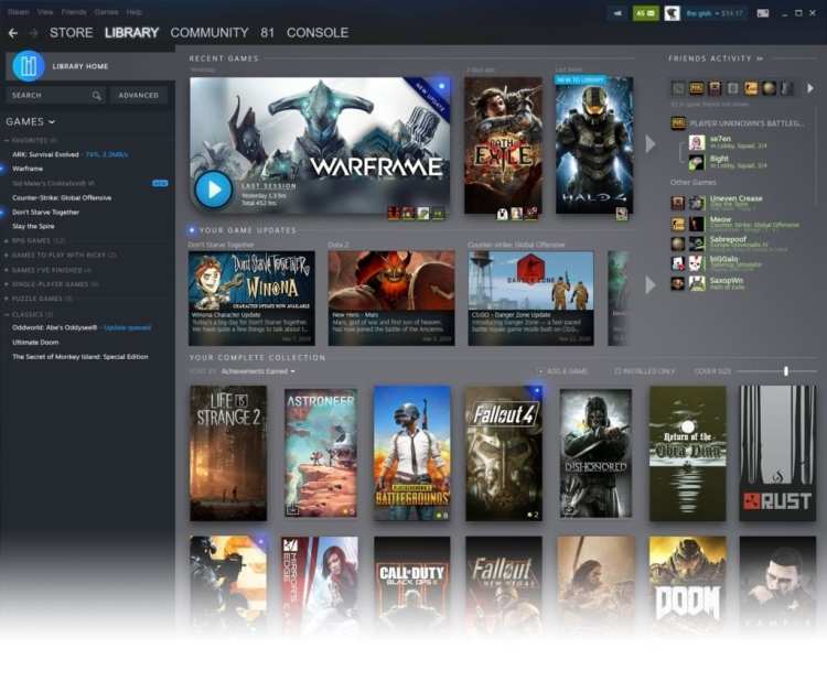 Steam Library Facelift