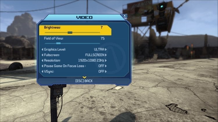 Borderlands Game Of The Year Enhanced Pc Tech Review Graphics Settings 1