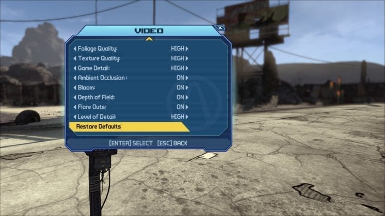 Borderlands Game Of The Year Enhanced Pc Tech Review Graphics Settings 3