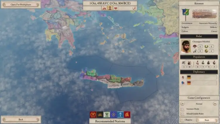 Imperator Rome Guide Interesting Nations Crete Tutorial Island