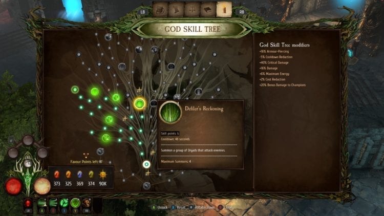Warhammer Chaosbane Review God Skill Tree