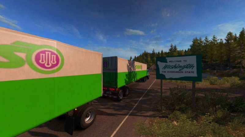 American Truck Simulator Washington State Sign