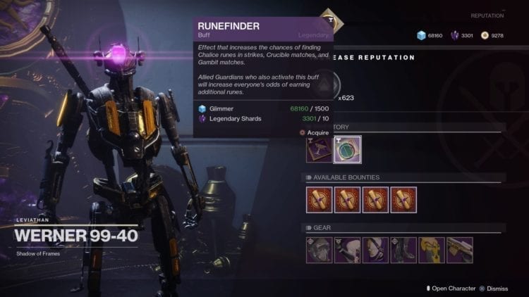 Destiny 2 Penumbra guide - The Menagerie - Werner 99-40 bounties