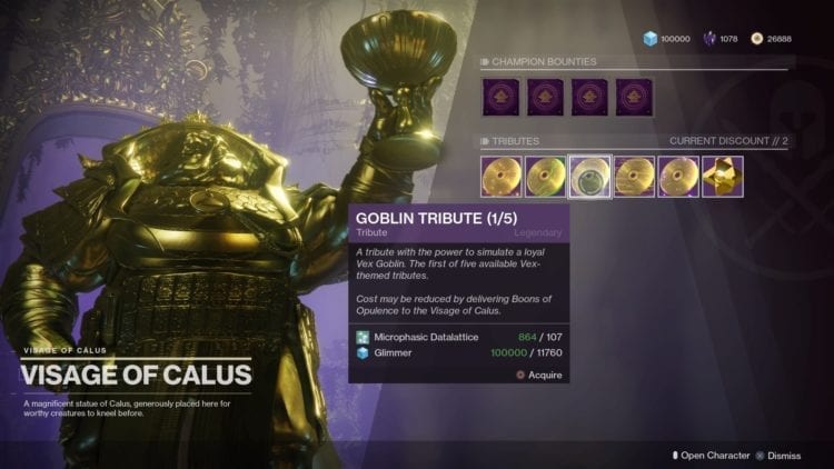 Destiny 2 Bad Juju Exotic Quest Guide The Other Side Tribute Hall Calus Bounties
