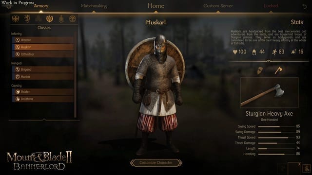 Mount & Blade II: Bannerlord multiplayer class system details explained