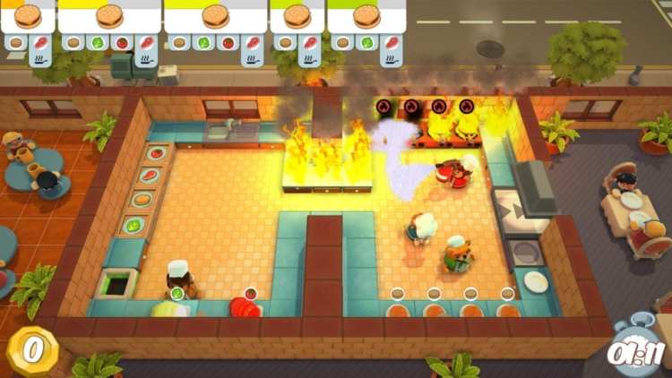 Overcooked for free | The Kitchen in Overcooked is on fire