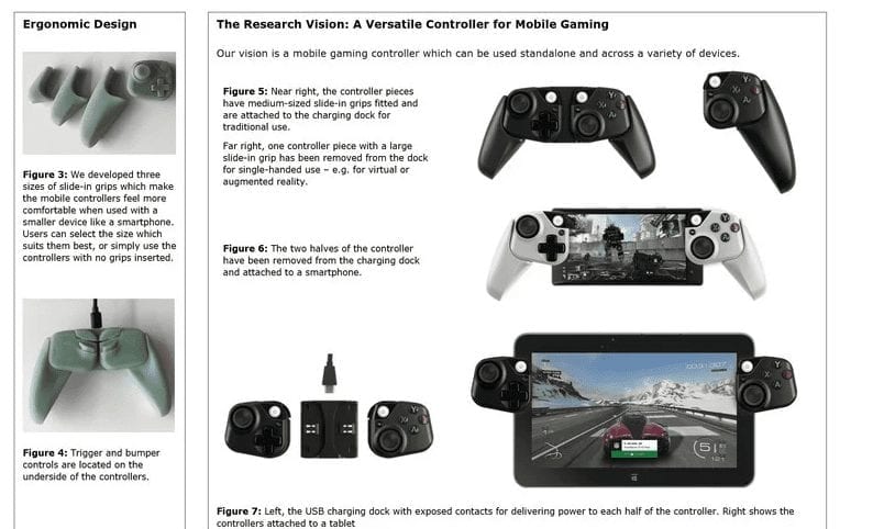 Microsoft is patenting designs for controllers for mobile gaming
