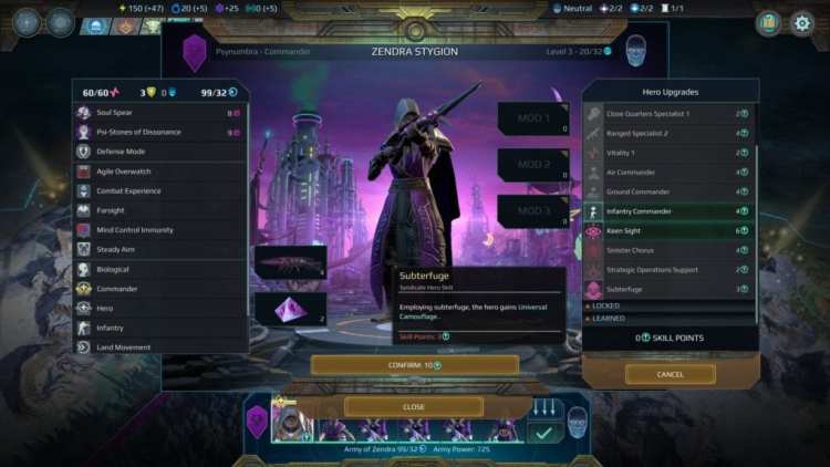 Age Of Wonders Planetfall Syndicate Faction Guide Commander Skills