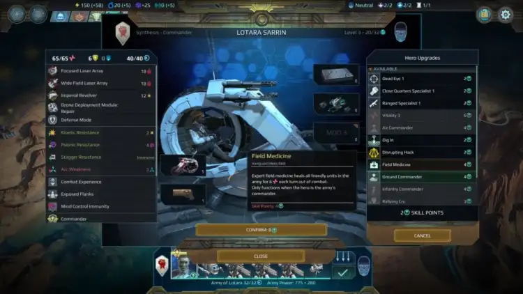 Age Of Wonders Planetfall Vanguard Faction Guide Commander Skills