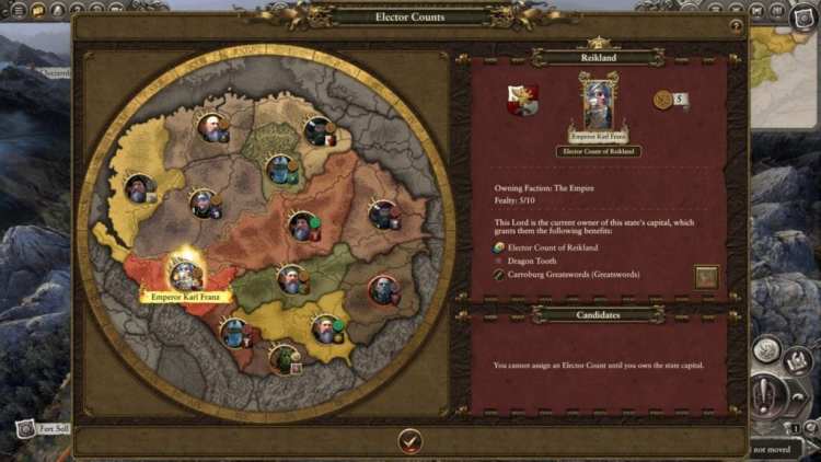 Total War Warhammer 2 Guide Balthasar Gelt Empire Rework Mortal Empires Confederation Fealty Imperial Authority Elector Counts Panel