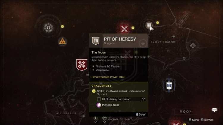 Destiny 2 Shadowkeep Guide New Dungeon Pit Of Heresy Altars Of Sorrow Public Event Blasphemer Shotgun Available On Map