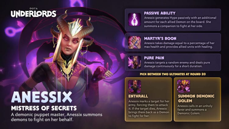 Dota Underlords The Big Update Anessix Abilities