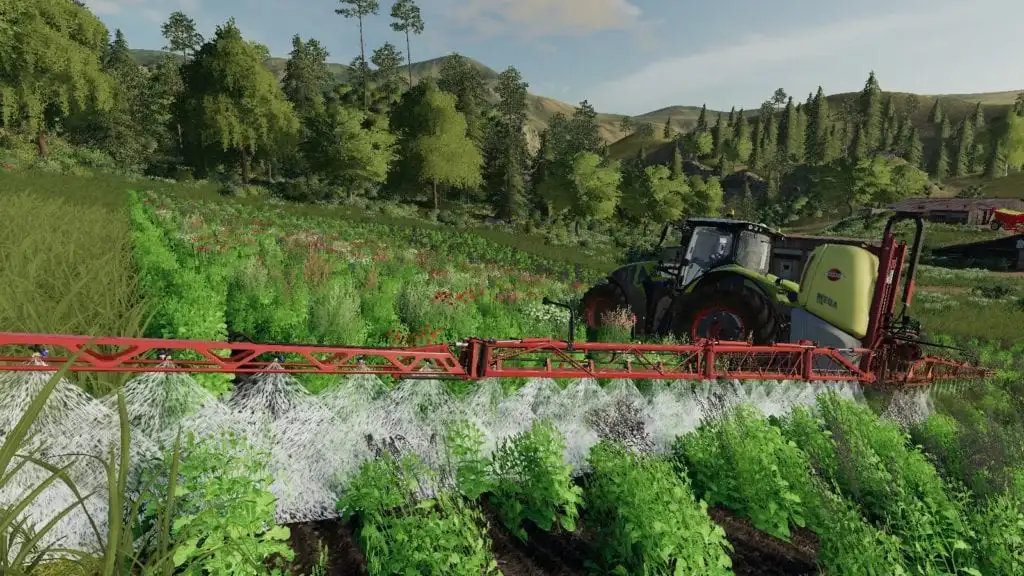 Farming Simulator 19 Pc Platinum Expansion Claas Tractor Spraying Weeds