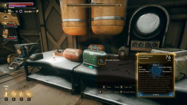 The Outer Worlds Prismatic Hammer 2