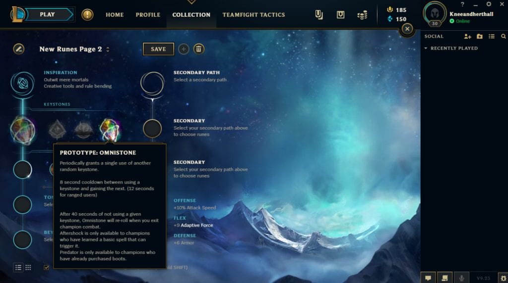 League of Legends patch 9.23 to replace Kleptomancy with Omnistone