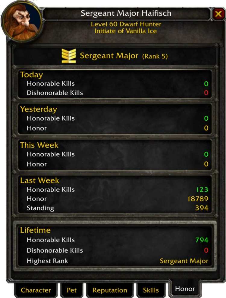 Wow Classic Pvp Honor System Honorable Kills