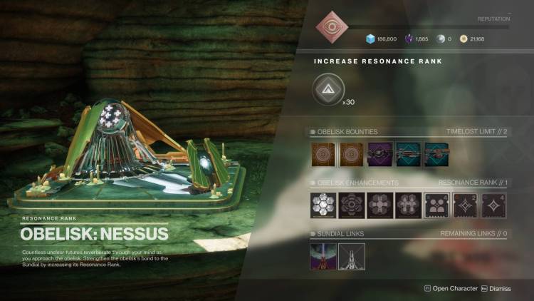 Destiny 2 Season Of Dawn Obelisks Guide Tangled Shore, Edz, Nessus, Mars Timelost Weapons Light Charge Mods Nessus Menu