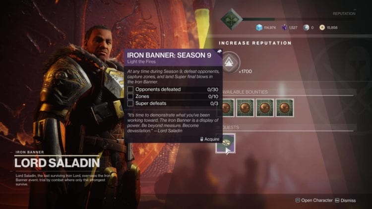 Iron Banner Season Of Dawn Destiny 2 Quest And Pinnacle Bounties 1