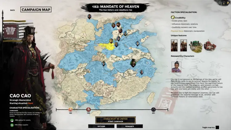 Cao Cao Mandate Of Heaven Guide Total War Three Kingdoms Overview Skills