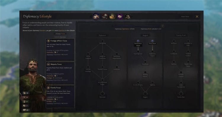 Crusader Kings 3 Dev Diary Lifestyle Focus Skill Trees 