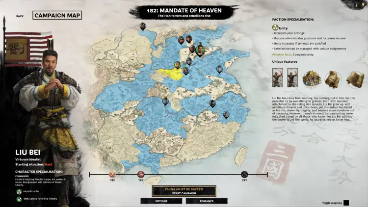 Liu Bei Guide Total War Three Kingdoms Mandate Of Heaven Dilemma Events Start Overview