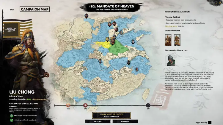 Liu Chong Guide Total War Three Kingdoms Mandate Of Heaven Overview