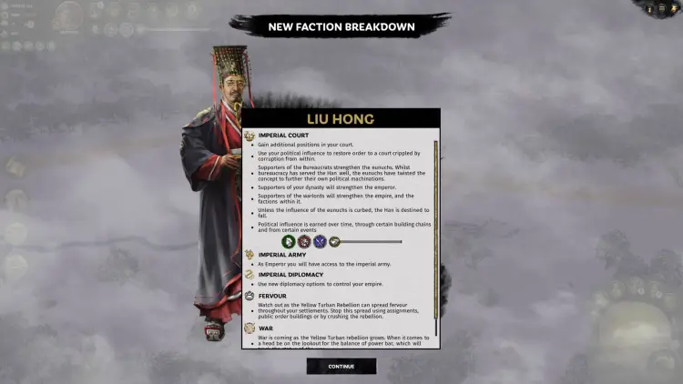 Liu Hong guide - Total War Three Kingdoms Mandate of Heaven - faction overview