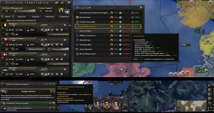 Hearts Of Iron 4 La Resistance Expansion Dlc Review Hearts Of Iron Iv Espionage Operatives Operations Collaboration Government