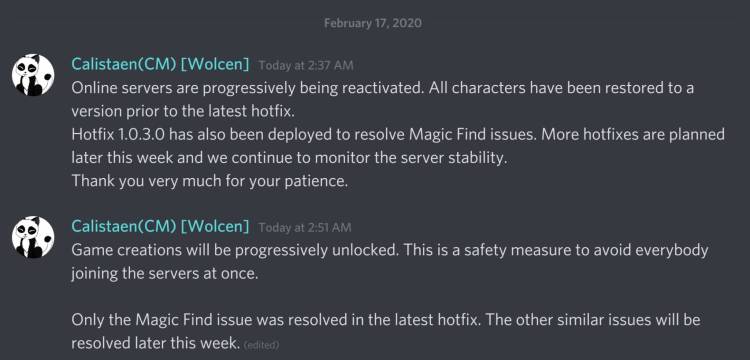 Wolcen Lords Of Mayhem Network Issues Disconnect Server Rollback Magic Find Hotfix 