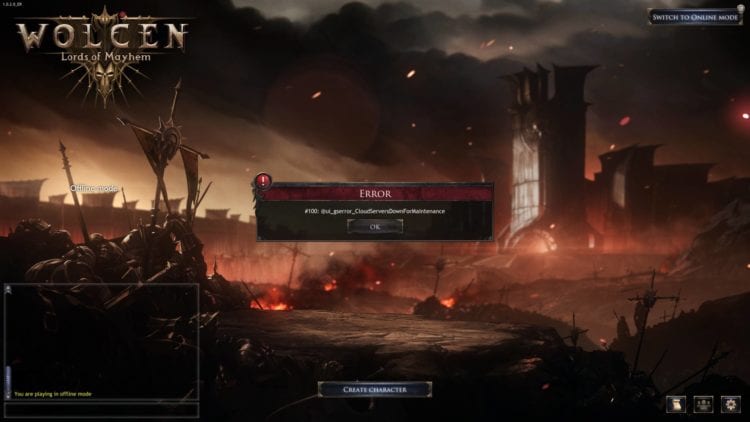 Wolcen Lords Of Mayhem Technical Review Network Server Issue Online Offline Mode